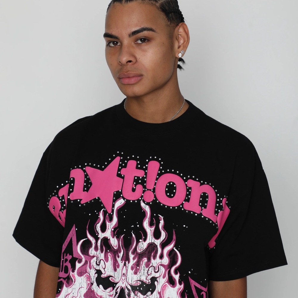 Broken Promises Co. Emotional Flaming Skulls Graphic Tee Unisex M EUC Streetwear - Picture 11 of 13